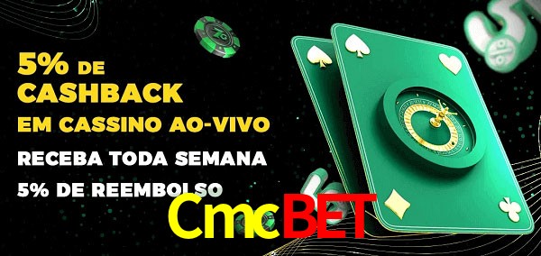 Promoções do cassino ao Vivo Cmcbet